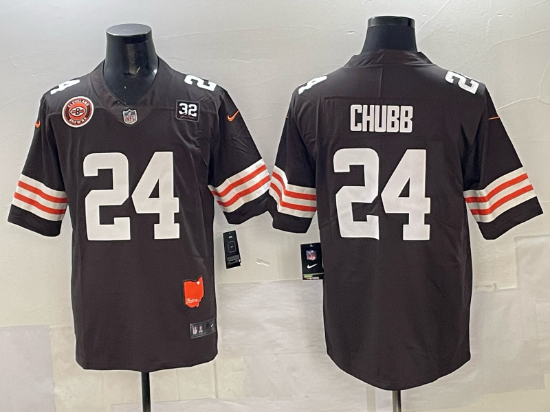 Men 2025 Cleveland Browns #24 Chubb brown Nike Limited NFL Jersey 0009->cleveland browns->NFL Jersey